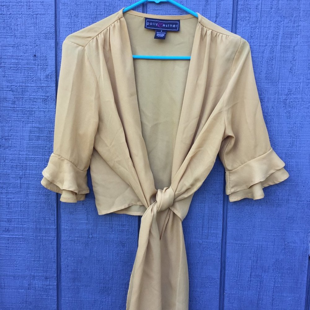 Yellow Tie-Front Top